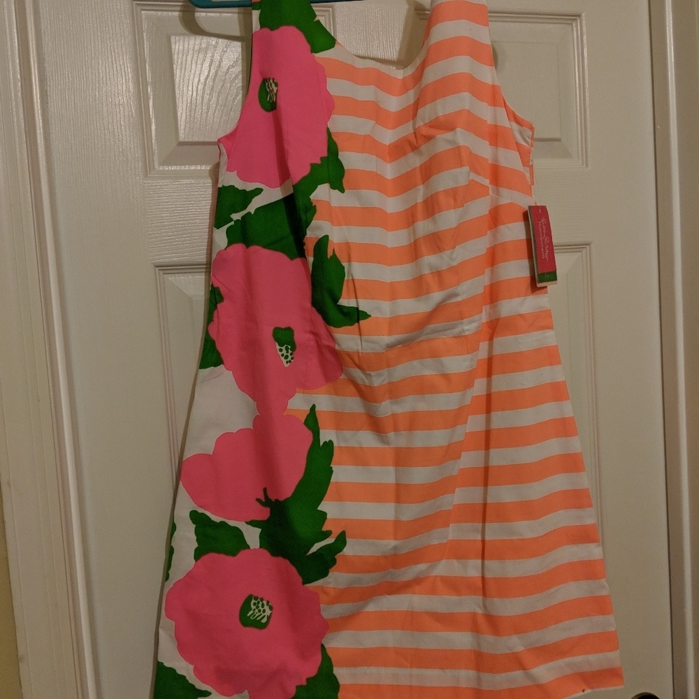 BRIGHT FLORESCENT Delia Lilly Shift Dress